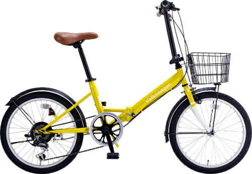 JAN 4511577064846 フォルクスワーゲン｜Volkswagen 折りたたみ自転車 Volkswagen Bicycles フォルクスワーゲン バイシクルズ YELLOW VW-206G 外装6段 /20インチ 2023年モデル GSジャパン株式会社 スポーツ・アウトドア 画像