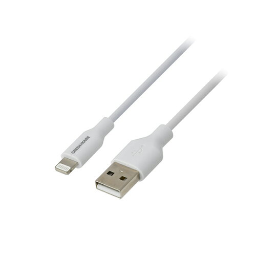 JAN 4511677124754 GREEN HOUSE USB Type-A to Lightningケーブル 1m ホワイト GH-ALTUG100-WH 株式会社グリーンハウス スマートフォン・タブレット 画像