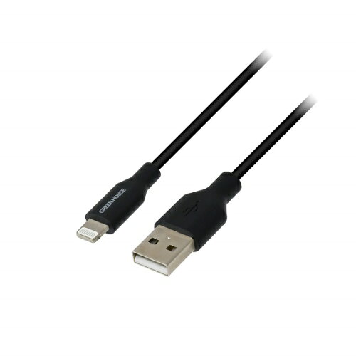 JAN 4511677124785 GREEN HOUSE USB Type-A to Lightningケーブル 2m ブラック GH-ALTUG200-BK 株式会社グリーンハウス スマートフォン・タブレット 画像