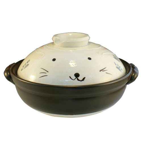 JAN 4512044205250 マルヨシ陶器 手描うさぎ 6号土鍋 M0525 株式会社マルヨシ陶器 キッチン用品・食器・調理器具 画像
