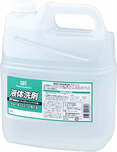 JAN 4513574016217 スクリット 液体洗剤(4L) 熊野油脂株式会社 日用品雑貨・文房具・手芸 画像