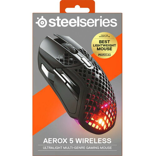 JAN 4517832160209 SteelSeries ワイヤレスゲーミングマウス 9ボタン AEROX 5 WIRELESS 62406J 株式会社ゲート パソコン・周辺機器 画像