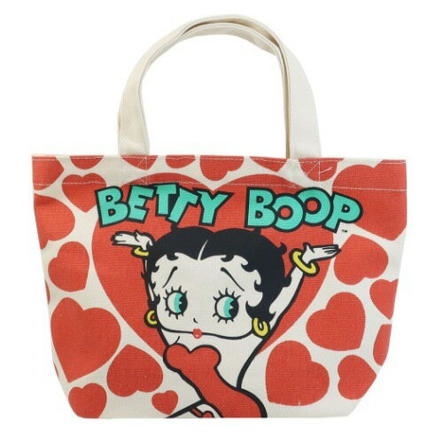 JAN 4518645131356 ベティブープ ランチバッグ マチ付き コットン ミニ トートバッグ ハート BETTY BOOP スモールプラネット お弁当かばん 女子向け 株式会社スモール・プラネット キッチン用品・食器・調理器具 画像