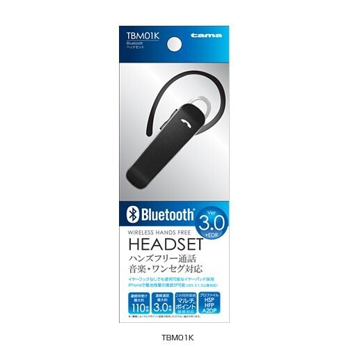 JAN 4518707114907 多摩電子工業 Bluetoothヘッドセット inG. TBM01K 多摩電子工業株式会社 スマートフォン・タブレット 画像