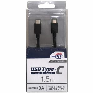 JAN 4519305190171 OSMA USBケーブル USB Type-C ケーブル 1.5m CD-3CS150K オズマ株式会社 パソコン・周辺機器 画像