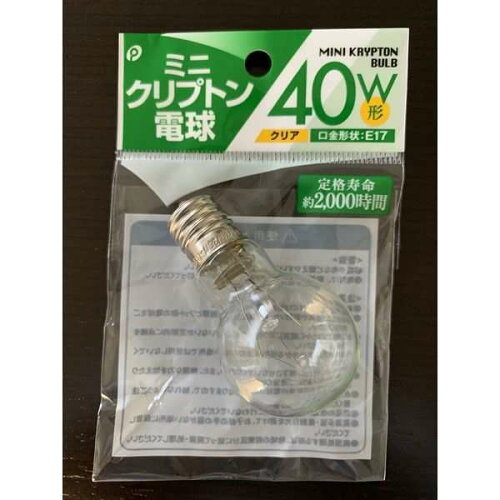 JAN 4520297071751 ミニクリプトン電球 クリア 40W 口金E17 株式会社ポケット インテリア・寝具・収納 画像