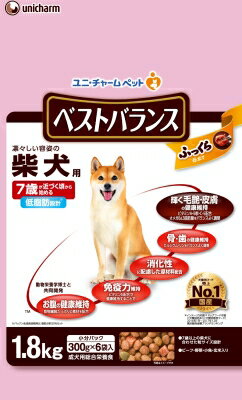 JAN 4520699626160 ベストバランス ふっくら仕立て 柴犬用 7歳が近づく頃から 低脂肪(1.8kg) ユニ・チャーム株式会社 ペット・ペットグッズ 画像