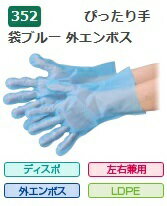 JAN 4520951002947 エブノ ぴったり手袋 352 M ブルー 株式会社エブノ 日用品雑貨・文房具・手芸 画像