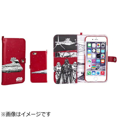 JAN 4522327813225 HAMEE iPhone 6s/6用 手帳型 STARWARS ストーリー ブック ケース スター デストロイヤー Hamee株式会社 スマートフォン・タブレット 画像