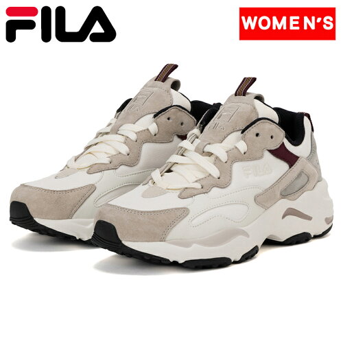 JAN 4522552528963 FILA フィラ Women's RAY TRACER ウィメンズ シューズ 24.0cm WHITE×WINE×BLACK UFW23031 丸紅コンシューマーブランズ株式会社 靴 画像