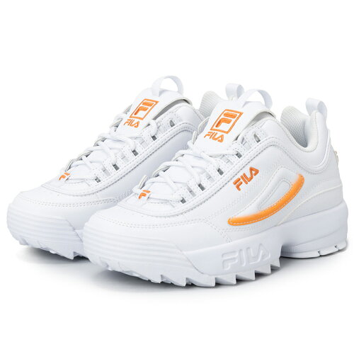 JAN 4522552571822 FILA フィラ DISRUPTOR II PREMIUM ディスラプター 2 プレミアム 23.0cm WHITE/TANGERINE/WHITE USS24063 丸紅コンシューマーブランズ株式会社 靴 画像