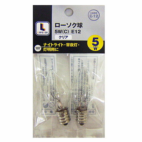 JAN 4522831637560 コーナンオリジナル ローソク球 クリア K-107HC コーナン商事株式会社 インテリア・寝具・収納 画像