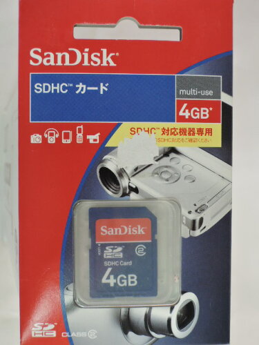 JAN 4523052005275 SanDiskスタンダードSDHC(TM)カード4GB (カードリーダー付属なし) ウエスタンデジタル(同) TV・オーディオ・カメラ 画像