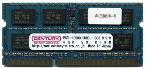 JAN 4524362984083 CENTURY MICRO 低電圧ノートPC用メモリ CD4G-SOD3LU1333 センチュリーマイクロ株式会社 パソコン・周辺機器 画像