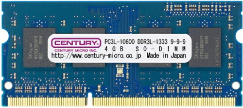 JAN 4524362984120 CENTURY MICRO CK4GX2-SOD3LU1333 センチュリーマイクロ株式会社 パソコン・周辺機器 画像