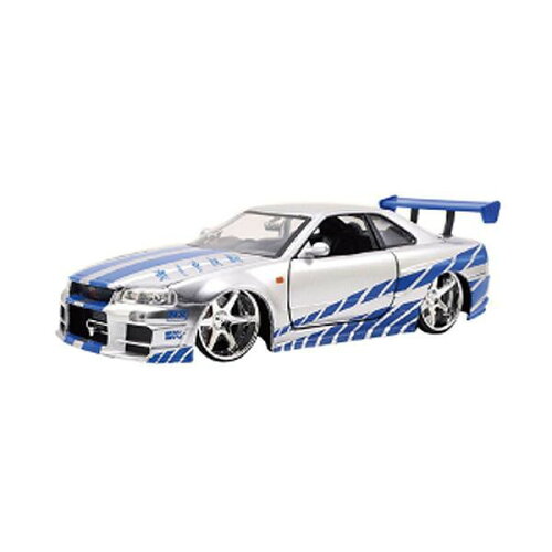 JAN 4525154198084 正規輸入品 Jada TOYS ミニカー 1:24 Brian's Nissan Skyline GT-R R34 C.Silver 19808 株式会社ユーカンパニー おもちゃ 画像