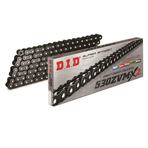 JAN 4525516142298 D.I.D ダイドー 大同工業 バイク用チェーン カシメジョイント付属 530ZVM-X2-128ZB BK＆BK ブラック X-リング 大同工業株式会社 車用品・バイク用品 画像