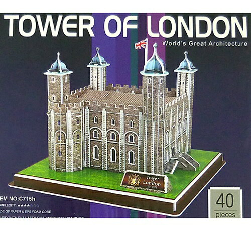 JAN 4528696932277 イギリス 世界遺産 ロンドン塔 TOWER OF LONDON 3D立体パズル 40ピース インテリア玩具 夏休み 自由研究 工作 株式会社ハートアートコレクション ホビー 画像