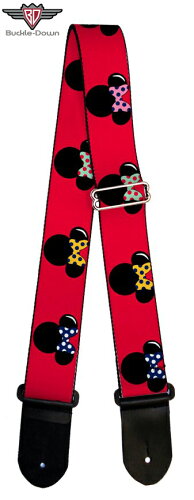 JAN 4533106109309 Buckle-Down バックルダウン / Guitar Strap GS-WDY097 Minnie Red ギターストラップ 株式会社バドショップ 楽器・音響機器 画像