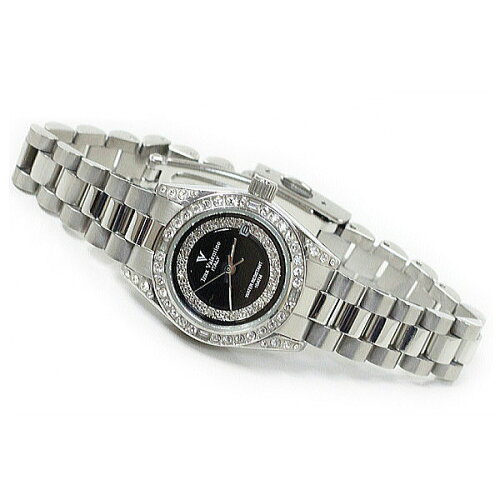 JAN 4533566014564 izax valentinoアイザックバレンチノ 腕時計 オールステンレス ジルコニア メタルバンド ブラック シルバー ivl-1000-6 レディース 株式会社東英 腕時計 画像