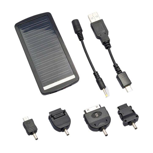 JAN 4534455103659 ソーラー&USB充電池 ブラック PSUC-1100BK充電器 防災用 太陽光 エコ 株式会社プロテック スマートフォン・タブレット 画像