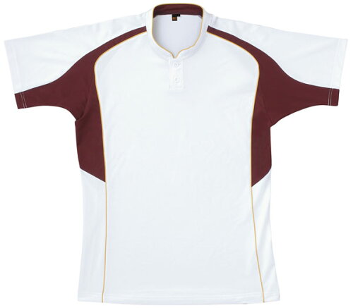 JAN 4534884719223 ベースボールシャツ BOT730A カラー：ホワイト×エンジ サイズ：L #BOT730A ゼットクリエイト株式会社 スポーツ・アウトドア 画像