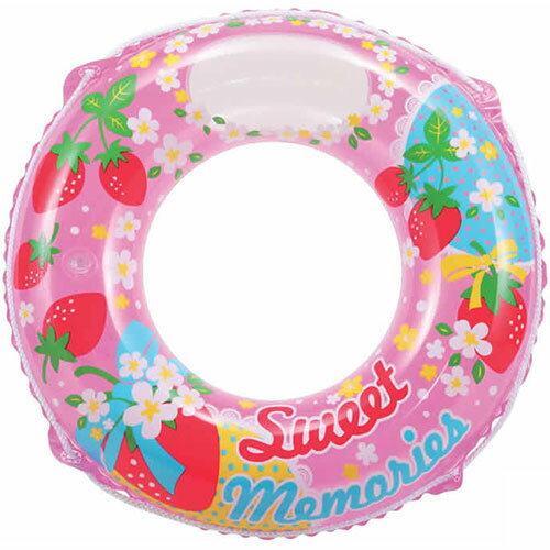 JAN 4535083704201 ヒオキ hioki のぞけるウキワピンク いちご   浮き輪 子供用サイズ wn6760 株式会社ヒオキ おもちゃ 画像