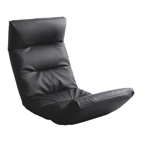 JAN 4535306170141 ホームテイスト リクライニング座椅子14段階調節ギア 転倒防止機能付き Moln-モルン- Up type PVCブラック SH-07-MOL-U-PBK-LF2 株式会社ホームテイスト インテリア・寝具・収納 画像