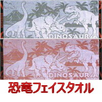 JAN 4535339003560 恐竜博士 フェイスタオル   ジャガード織   綿100% 新居田物産株式会社 日用品雑貨・文房具・手芸 画像