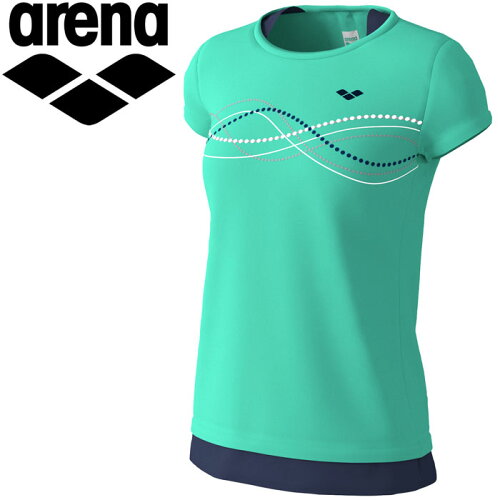 JAN 4536371298525 アリーナ arena レディース Tシャツ エメラルドグリーン AMWNJA53 EMG 株式会社デサント スポーツ・アウトドア 画像