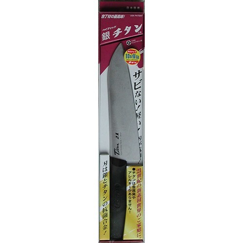 JAN 4537656002295 銀チタン三徳包丁 180mm GHT-18(1本入) 株式会社フォーエバー キッチン用品・食器・調理器具 画像