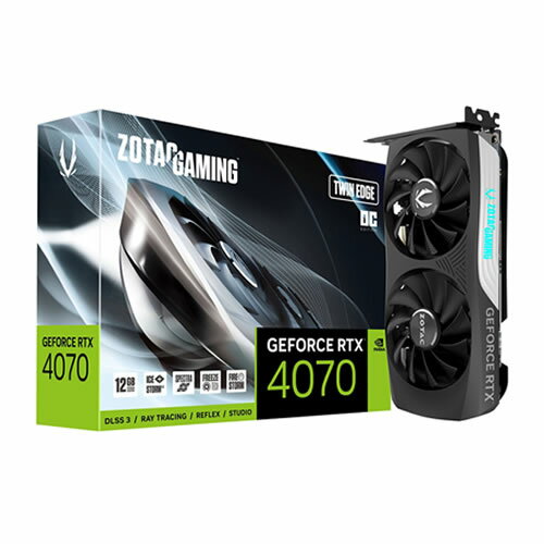 JAN 4537694324960 ZOTAC グラフィックボード ZOTAC GAMING GeForce RTX 4070 Twin Edge OC ZT-D40700H-10M 株式会社アスク パソコン・周辺機器 画像