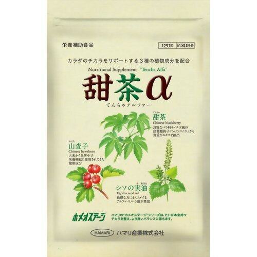 JAN 4539275110900 甜茶α(120粒) 浜理薬品栄養科学株式会社 ダイエット・健康 画像