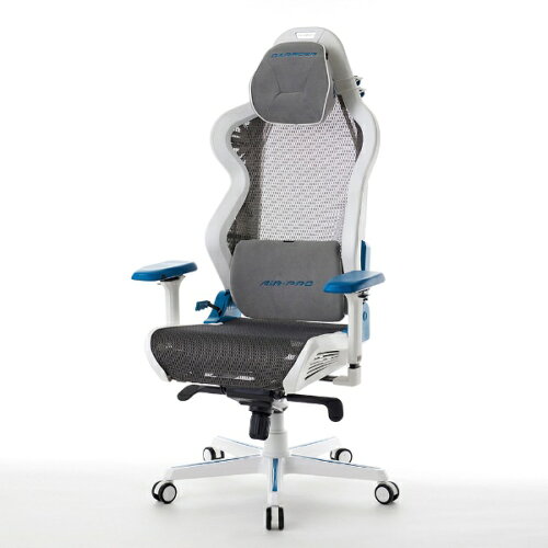 JAN 4547181230124 DXRacer｜デラックスレーサー ゲーミングチェア W720xD720xH1340～1410mm AIR-PROシリーズ AH-7200WCY V2 ホワイト/シアン 有限会社関西創愛ファニチュア インテリア・寝具・収納 画像