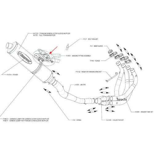 JAN 4547424029201 AKRAPOVIC アクラポビッチ マフラーステー類 フィッティングキット リペア用 Z1000 水冷 03-05 株式会社プロト 車用品・バイク用品 画像