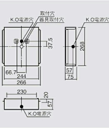 JAN 4547441521498 Panasonic パナソニック 施設照明 B級用埋込ボックス FK21750 パナソニックオペレーショナルエクセレンス株式会社 インテリア・寝具・収納 画像