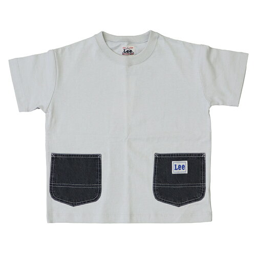 JAN 4547611499060 Lee リー Kid's PAINTER DOUBLE POCKET S/S TEE キッズ 150cm GRAY×BLACK DENIM LK0872-302 株式会社エドウイン スポーツ・アウトドア 画像