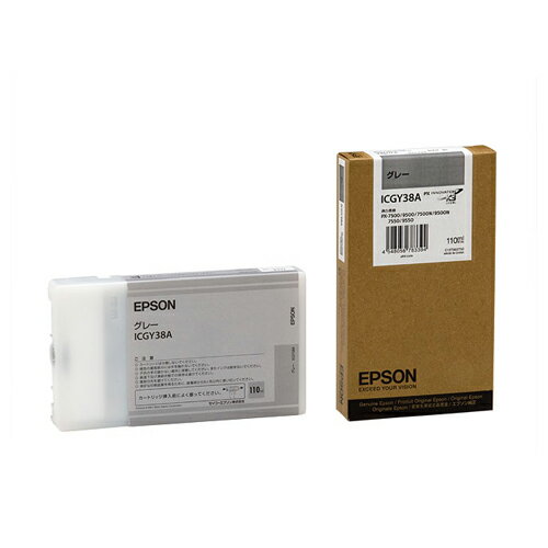 JAN 4548056783394 EPSON インクカートリッジ グレー ICGY38A 1色 エプソン販売株式会社 パソコン・周辺機器 画像