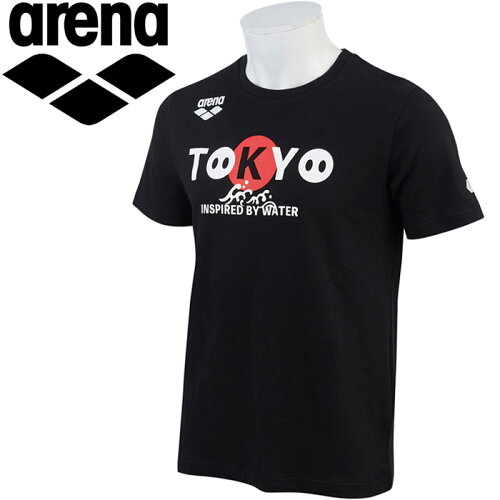 JAN 4548123419409 アリーナ 水泳 Tシャツ メンズ レディース AMUOJA61-BLK 株式会社デサント スポーツ・アウトドア 画像