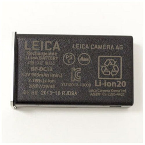 JAN 4548182187721 Leica リチウムイオンバッテリー BP-DC13 SILVER ライカカメラジャパン株式会社 TV・オーディオ・カメラ 画像
