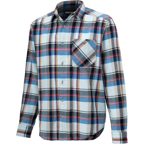 JAN 4548308711632 マーモット CL Plaid L/S Shirt シーエルプラッドロングスリーブシャツ メンズ TOMRJB74-BL 株式会社デサント メンズファッション 画像