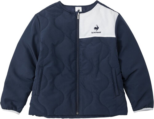 JAN 4548310338445 ルコック lecoqsportif 中綿ジャケット ジュニア QMJSJK02-NVY 株式会社デサント キッズ・ベビー・マタニティ 画像