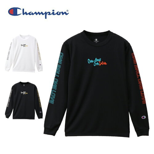 JAN 4548343921935 Champion チャンピオン キッズ プラクティスロングスリーブTシャツ CKQB410 ブラック/ゴールド 150 ヘインズブランズジャパン株式会社 スポーツ・アウトドア 画像