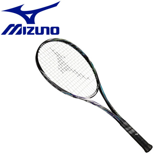 JAN 4548640078707 MIZUNO ソフトテニスラケット スカッド01-C ハイブリッドブラック×ブルーパープル 63JTN854 67 美津濃株式会社 スポーツ・アウトドア 画像