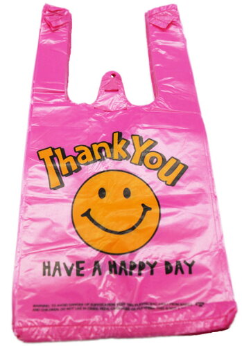 JAN 4548678204918 ビニール袋 VINYL BAG MINI SMILE PINK 10 絵柄片面 株式会社オクタニコーポレーション 日用品雑貨・文房具・手芸 画像