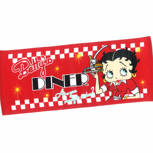 JAN 4548678205052 ベティブープ フェイスタオル プリントロングタオル DINER BETTY BOOP オクタニコーポレーション キャラクター 株式会社オクタニコーポレーション 日用品雑貨・文房具・手芸 画像