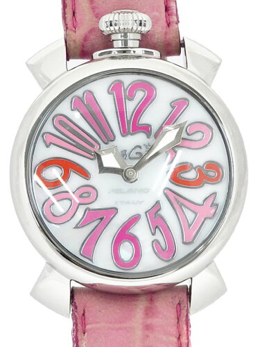 JAN 4548962699055 ガガミラノ GAGA MILANO MANUALE40MM 〔ホワイトパール ユニセックス〕 5020.6-PIN-NEW 腕時計 株式会社ウエニ貿易 腕時計 画像