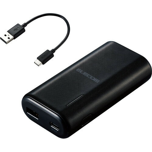 JAN 4549550165976 エレコム モバイルバッテリー 6700mAh タイプC入出力 おまかせ充電 DE-C25L-6700BK(1個) エレコム株式会社 スマートフォン・タブレット 画像