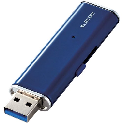 JAN 4549550217446 エレコム SSD 128GB 外付け ポータブル 超小型 ブルー ESD-EMN0128GBUR(1個) エレコム株式会社 パソコン・周辺機器 画像