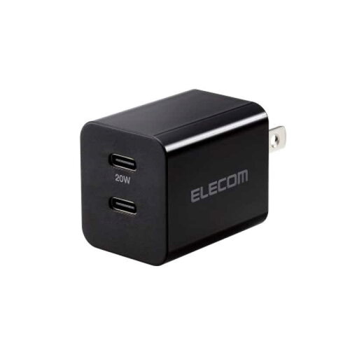 JAN 4549550335164 エレコム｜ELECOM USB Type-C コンセント 充電器 PD 20W 急速充電 USB-C ×2 折りたたみプラグ 小型 軽量 PSE認証品 ブラック MPA-ACCP35XBK エレコム株式会社 スマートフォン・タブレット 画像